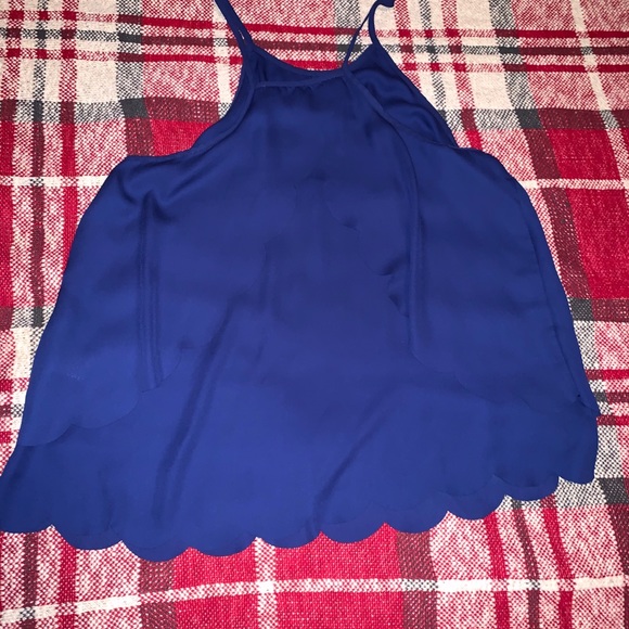 Navy scalloped tank - Picture 3 of 3